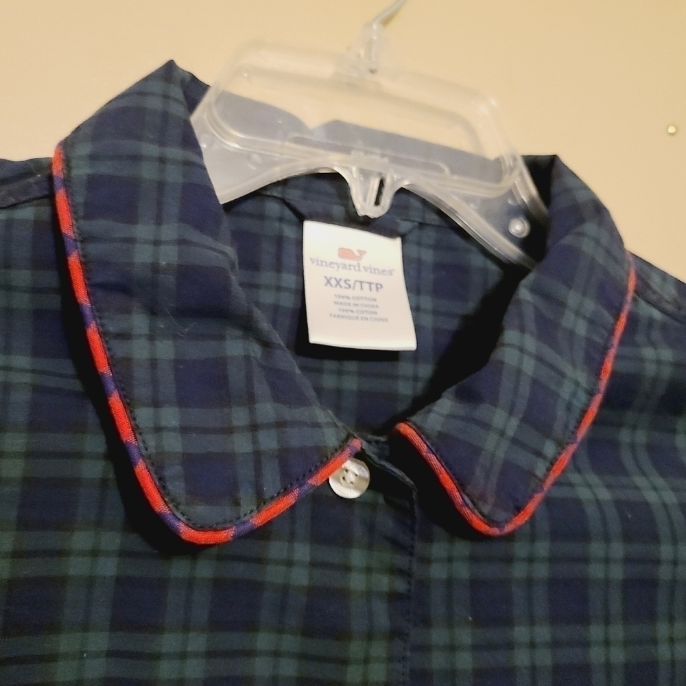 Vineyard Vines | Women's Pajama Shirt From Black Watch Lounge Set (Size XXS) - Picture 4 of 14
